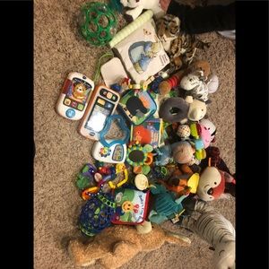 Lot of baby toys